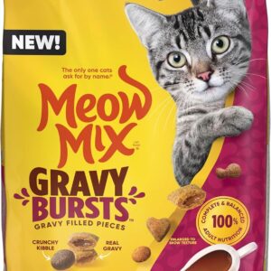 Meow Mix Gravy Bursts Dry Cat Food, Chicken, 3 LB Bag Visit the Meow Mix Store