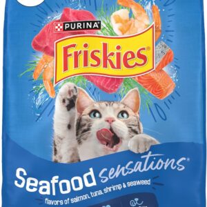 Purina Friskies Dry Cat Food, Seafood Sensations - 22 lb. Bag