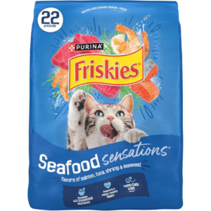 Purina Friskies Dry Cat Food, Seafood Sensations - 22 lb. Bag